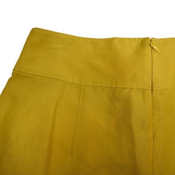 Joie Womens 10 Brenten Linen Blend Shorts in Sulphur Yellow NEW - Picture 5 of 9